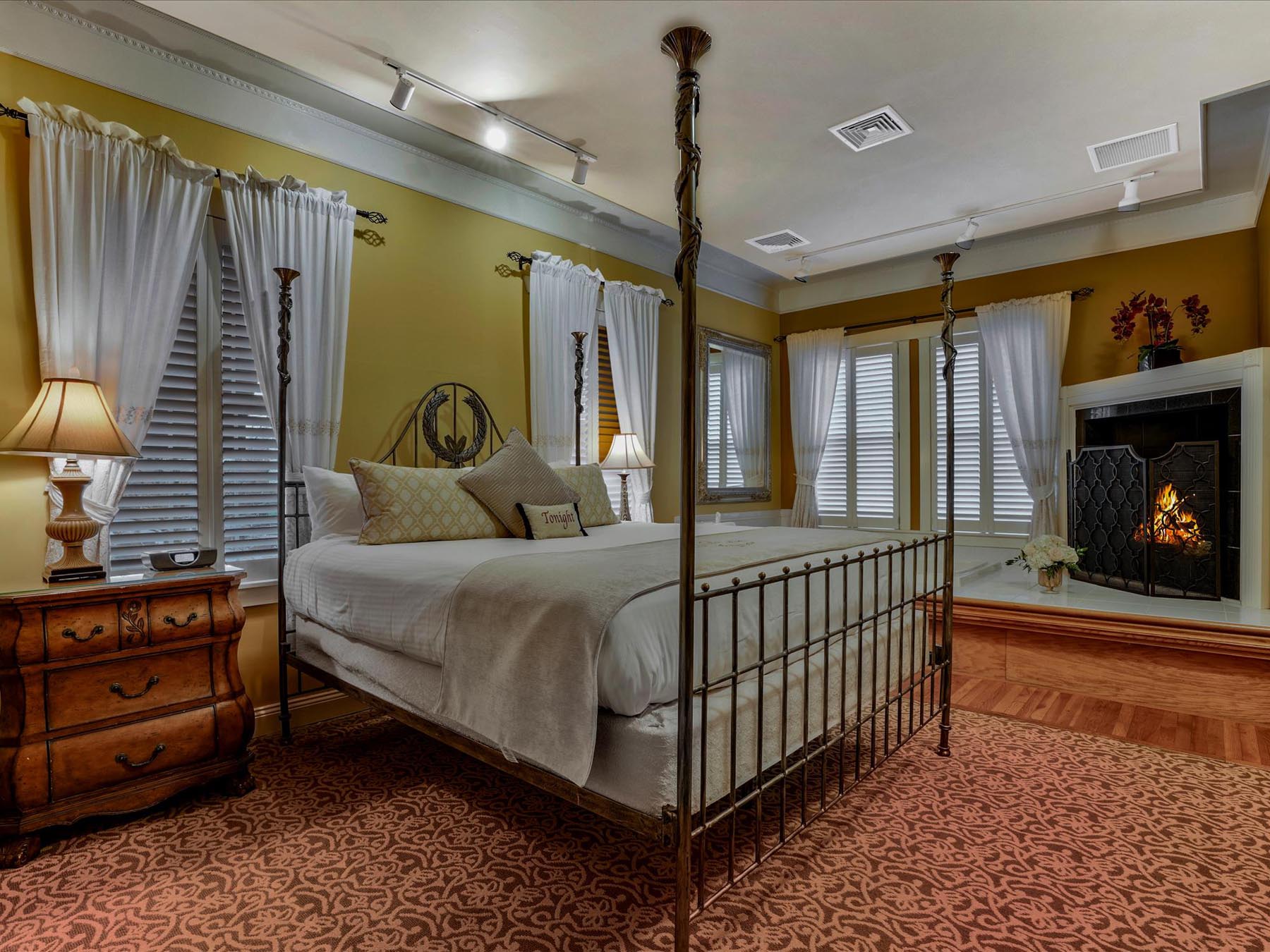 Bed in bridal suite